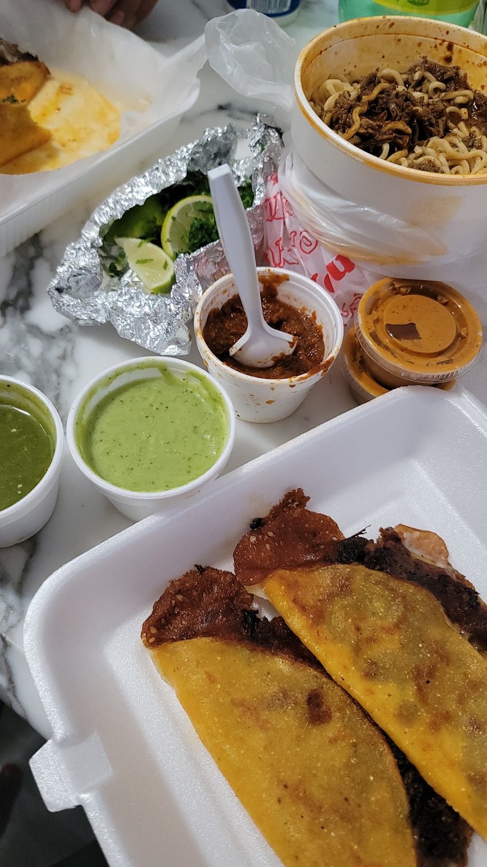 Queso Birria Tacos Birra Ramen